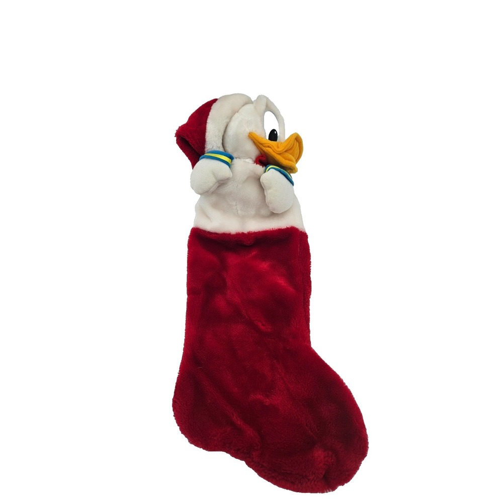 Disney Donald Duck Christmas Stocking Plush Holiday Decor Vintage Xmas